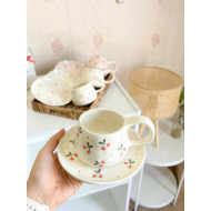 فنجان هاندميد مع رسمات-كرز