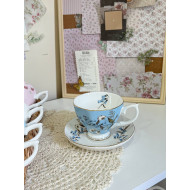 فنجان شاي أنتيك-أزرق