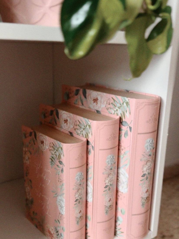 صندوق على شكل كتاب ديكور-زهري