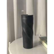 مطرة ستانليس مموجة-أسود