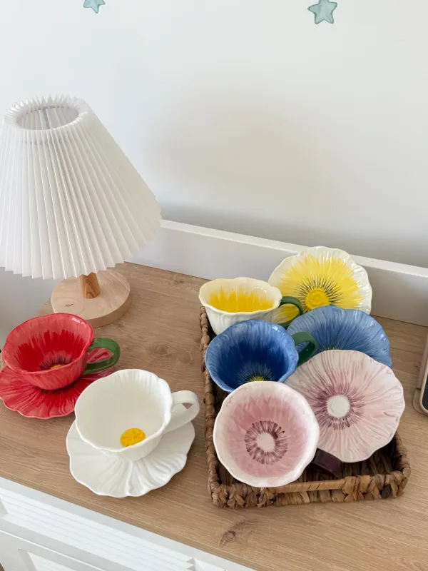 فنجان هاندميد شكل وردة مميز