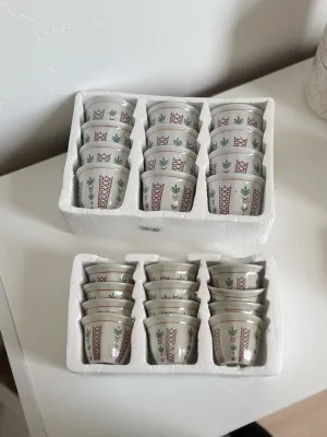 طقم فناجين قهوة ستايل سعودي- حجم صغير