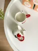 كوب العيد قطة أحمر