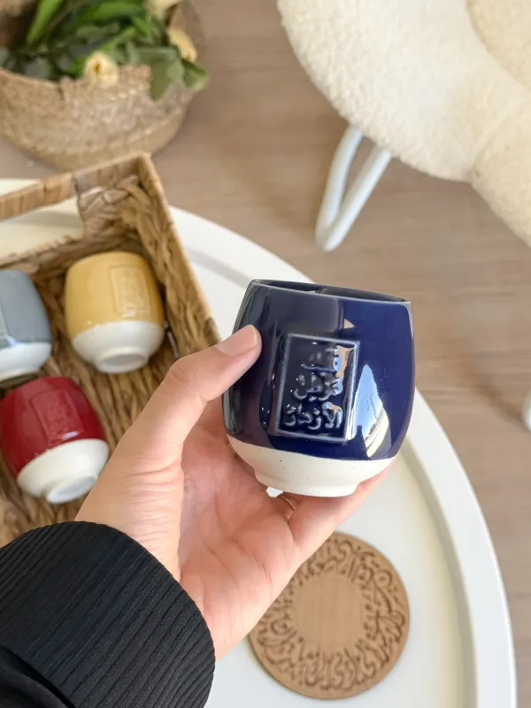 كوب حجم 200 مل تقريبا - قلبك موطن الأزهار🌸