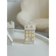 شمعدان زجاج شكل بيت.🏠 يعمل بالبطارية- شكل 1