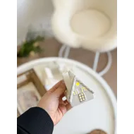 شمعدان زجاج شكل بيت.🏠 يعمل بالبطارية- شكل 3