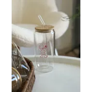 كوب شفاف مع غطاء ومصاصة-هانت