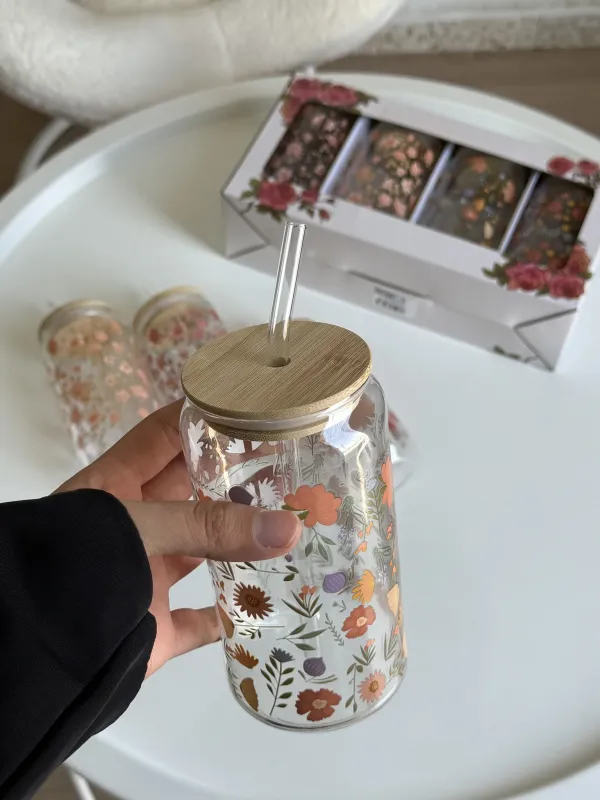طقم 4 كاسات آيس كوفي
