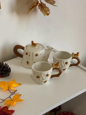 طقم السنجاب المميز🐿️أبريق وكوبين